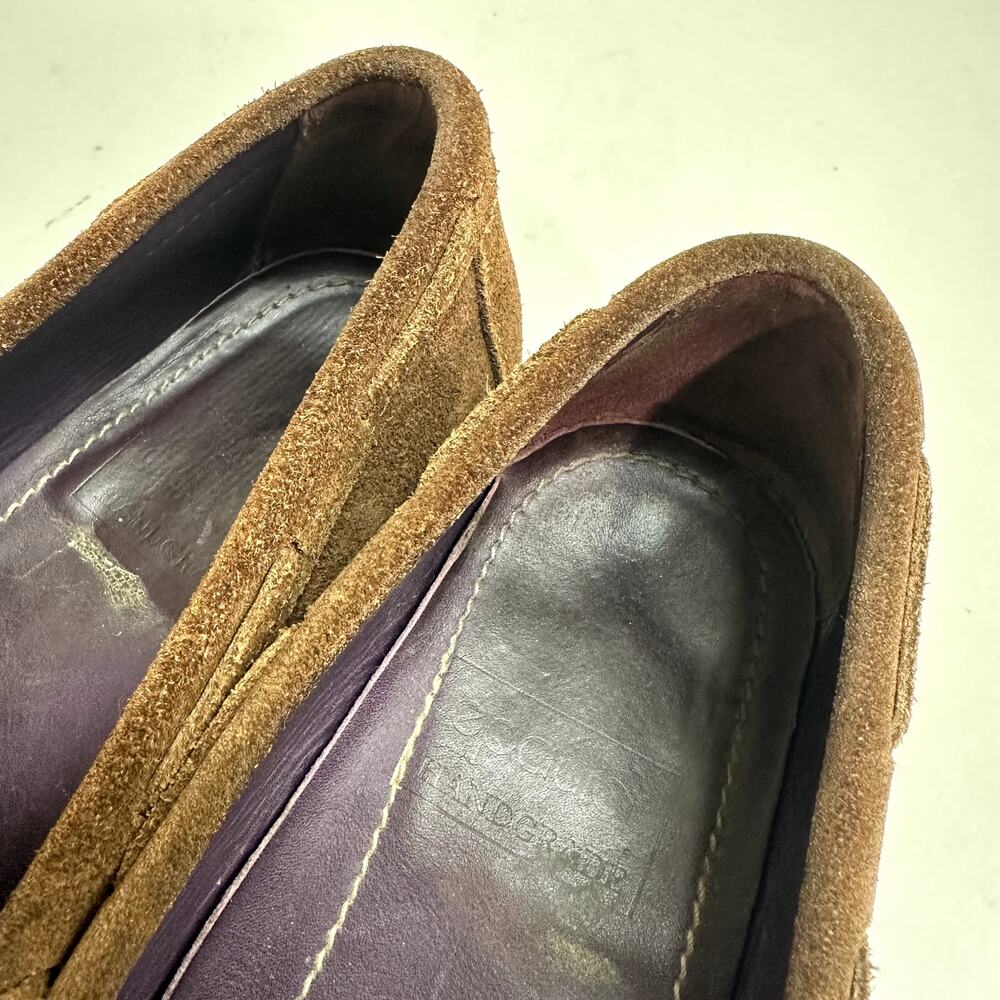 VERY GOOD Carmina x Epaulet Snuff Brown Suede String Loafers Hand Grade US 7.5 D - Picture 8 of 12